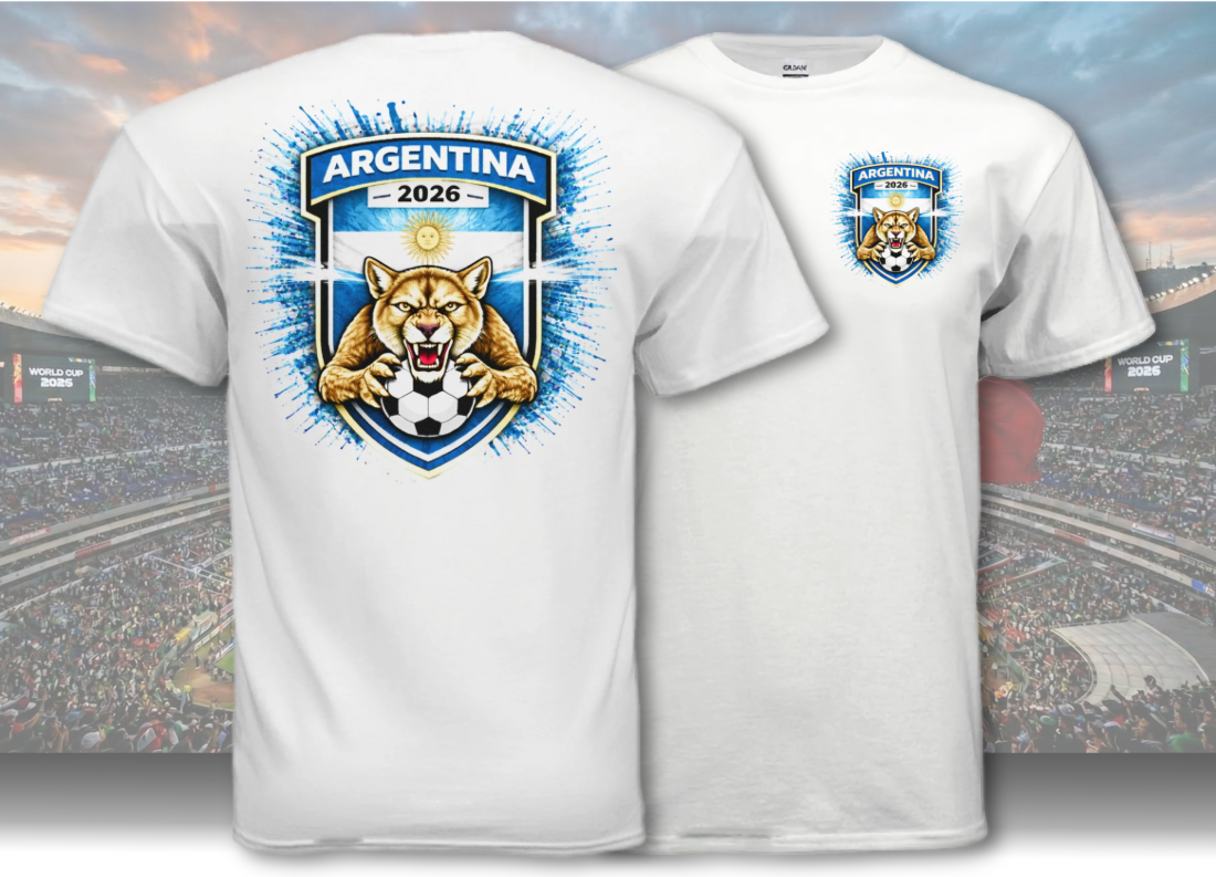 Argentina Team Patch T-Shirt - 2026 Soccer Fan Gear