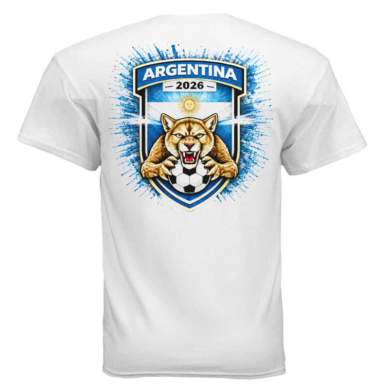 Argentina Team Patch T-Shirt - 2026 Football Fan Gear-zoom-