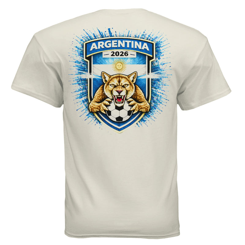 Argentina Team Patch T-Shirt - 2026 Football Fan Gear-zoom-