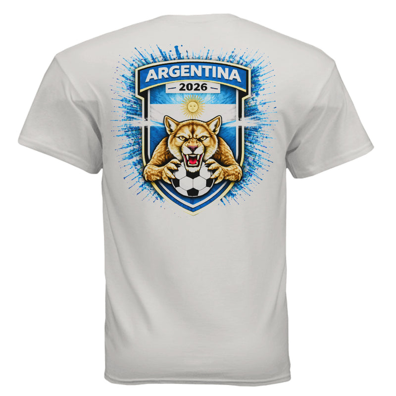 Argentina Team Patch T-Shirt - 2026 Football Fan Gear-zoom-