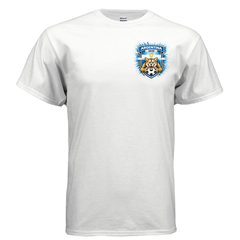 Argentina Team Patch T-Shirt - 2026 Football Fan Gear-zoom-