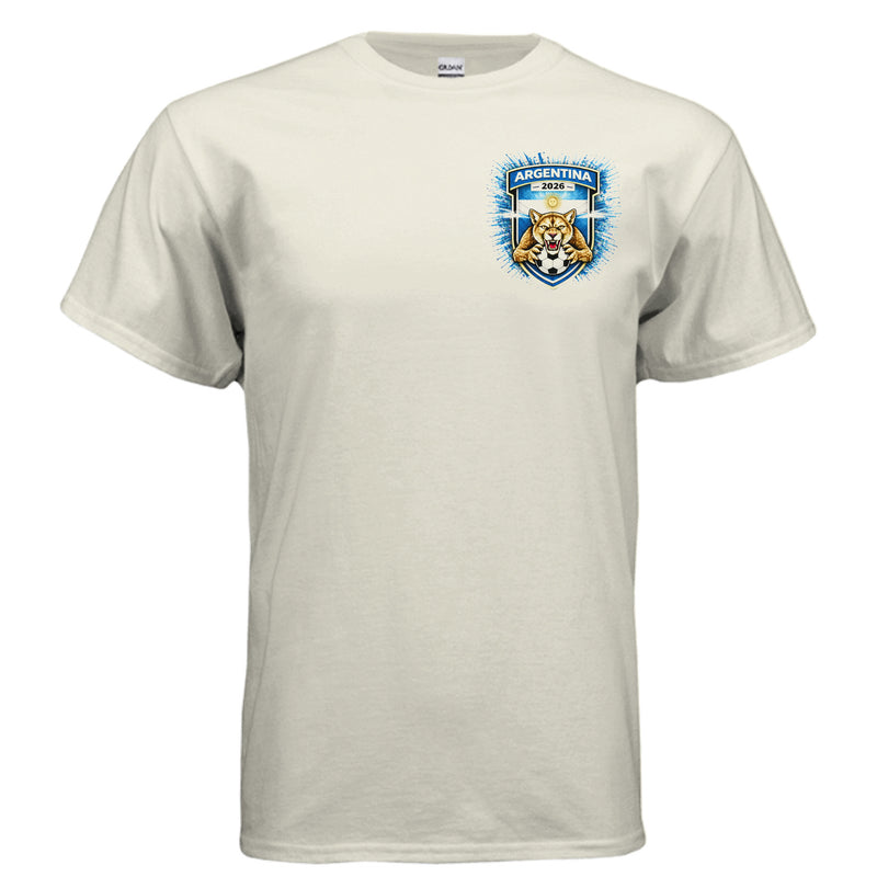 Argentina Team Patch T-Shirt - 2026 Football Fan Gear-zoom-