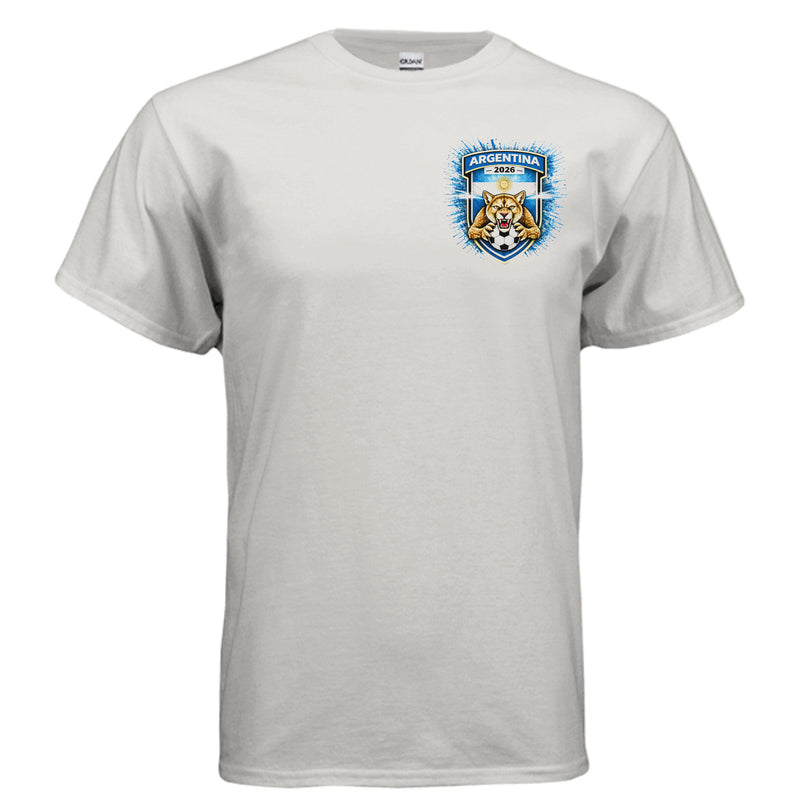 Argentina Team Patch T-Shirt - 2026 Football Fan Gear-zoom-